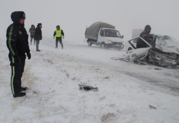 На трассе Аркалык-Торгай столкнулись пять автомашин