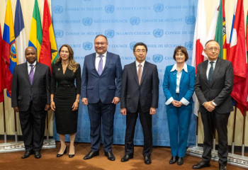 Kazakhstan held flag installation ceremony of new members of UN Security Council in New York
