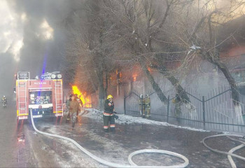 В Жамбылской области произошло возгорание кровли рынка