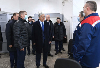 Қасым-Жомарт Тоқаев Лисаков қаласының жылу электр орталығына барды