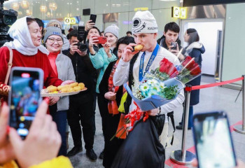 Kazakh athletes arrive in Astana after 2023 FISU World University Games