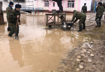 Түркістанда 200-ге жуық аула судан тазартылды
