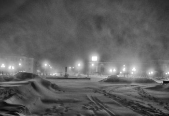 Апокалипсис: В Атырау из-за бурана отключили свет и закрыли трассы