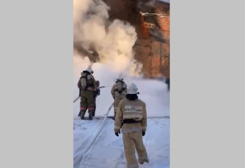 Мощный пожар произошел на электростанции в Актюбинской области