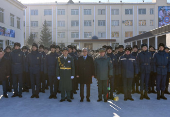 Глава государства посетил Академию гражданской защиты имени Малика Габдуллина