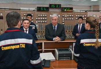 Мемлекет басшысы Степногорск қаласының жылу электр орталығының жұмысымен танысты