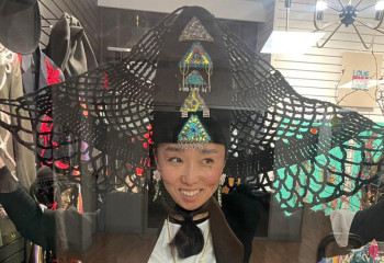 Kazakh designer presents national headdress at exhibition in New York
