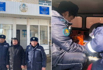 Атырау полицейлері өртке оранған үйден  жасөспірімдерді эвакуциялады