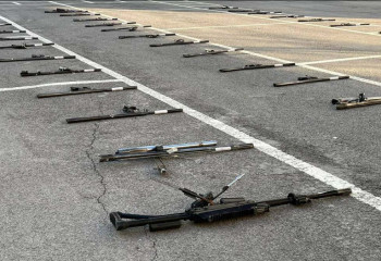 Изъятое оружие уничтожают в Кызылординской области