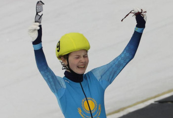 Kazakhstan wins mass start gold at Winter Children of Asia International Sports Games