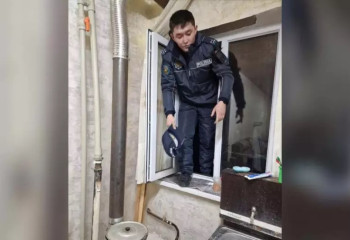 Тараздық полицей бір отбасын өлімнен құтқарып қалды
