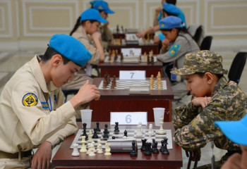 В Астане прошел турнир по шахматам среди воспитанников «Жас сарбаз»