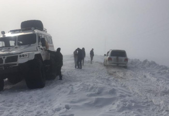 10 человек спасли из снежного заноса в Карагандинской области