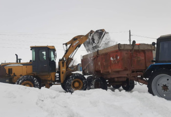 1,5 миллиона кубов снега вывезено из Акмолинской области