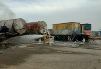 Возгорание химических реагентов произошло в Жанаозене