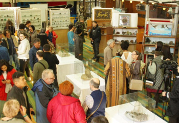 Giant moss agate presented at exhibition in Karaganda