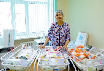 В Астане родилась первая тройня в этом году