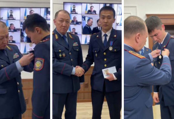 В Жамбылской области наградили героев-полицейских