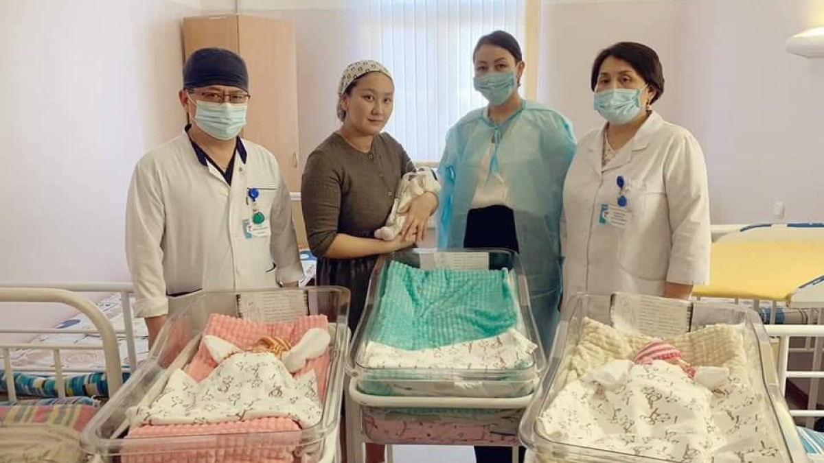 Кызылординка родила тройню по программе «Ансаган саби»