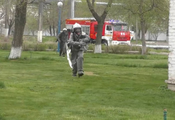 Учение батальона химзащиты прошло в Таразе