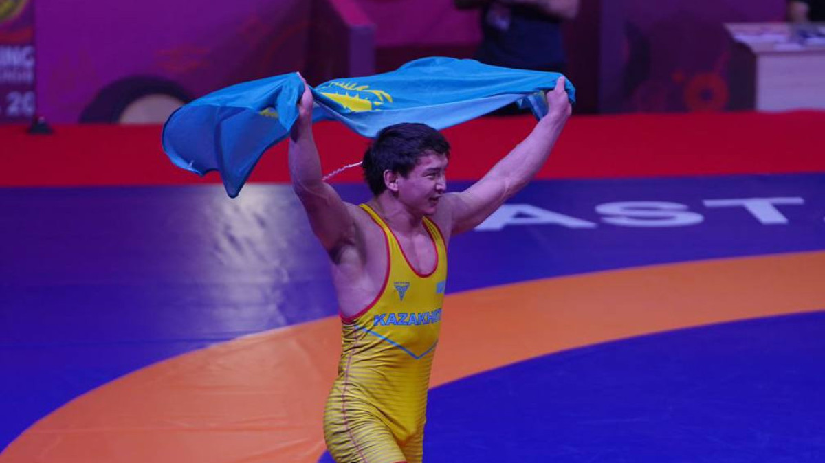 В копилку Казахстана добавилась еще одна золотая медаль на чемпионате Азии по борьбе