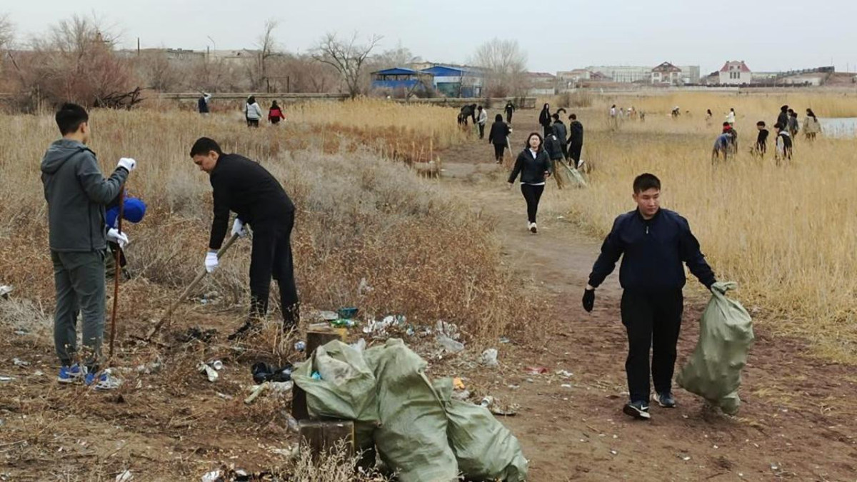 Almost 300 cubic meters of garbage collected at clean-up in Balkhash