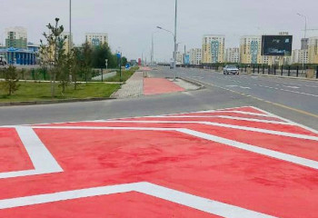 Островки безопасности появились на трассах Туркестанской области