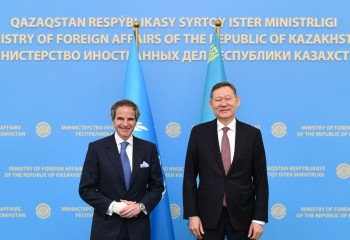 Kazakhstan’s FM holds talks with IAEA Director General