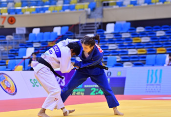 Пара дзюдошы Ақмарал Науатбек Азия чемпионатында күміс медаль иеленді