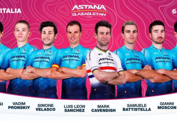 «Астана» велокомандасының «Джиро д'Италияға» қатысатын құрамы анықталды