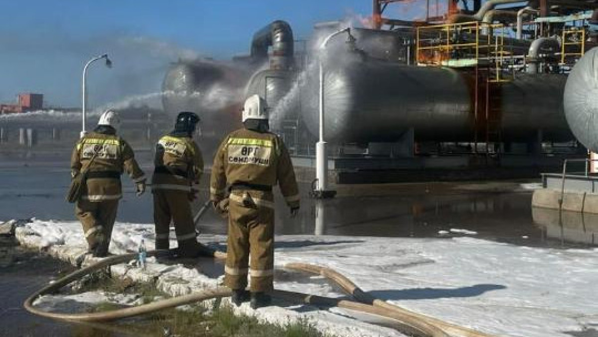 Локализован пожар на газоперерабатывающем заводе  Актюбинской области