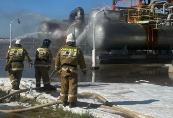 Локализован пожар на газоперерабатывающем заводе  Актюбинской области