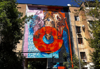 Шымкентте Street art стилінде жаңа мурал пайда болды