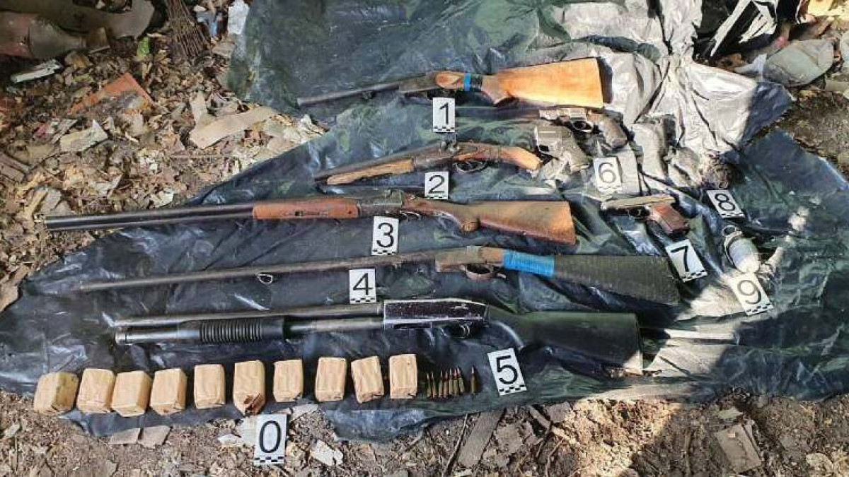 60 единиц оружия изъяли жамбылские полицейские за месяц