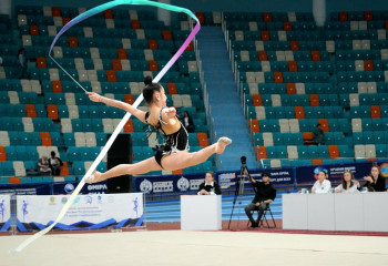 Сборная Шымкента стала лучшей на Спартакиаде по художественной гимнастике