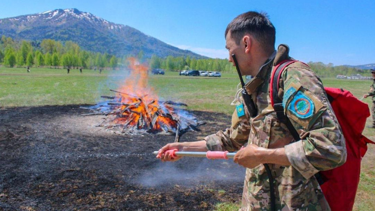 Масштабные лесные пожарно-тактические учения прошли в Восточном Казахстане