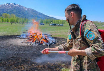 Масштабные лесные пожарно-тактические учения прошли в Восточном Казахстане
