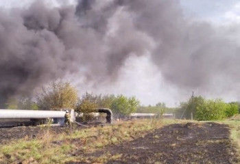 Теплотрасса горела в Павлодаре