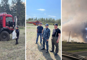 К тушению сильного пожара в области Абай подключились полицейские
