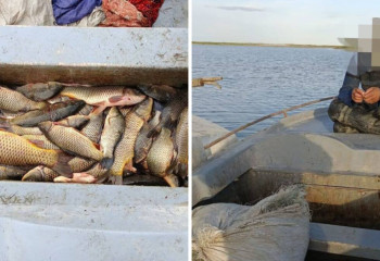 130 кг рыбы незаконно выловили два рыбака в Аральском море