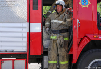 Оралда базар өртенді