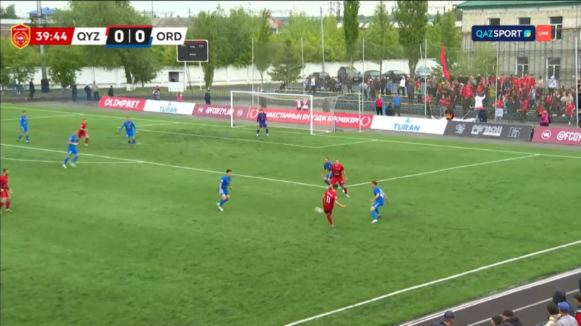  Кадр из видеотрансляции матча на канале Qazsport 