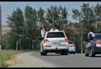 Очередной кортеж оштрафовали в Туркестанской области