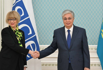 Мемлекет басшысы ЕҚЫҰ Бас хатшысы Хельга Шмидпен кездесті