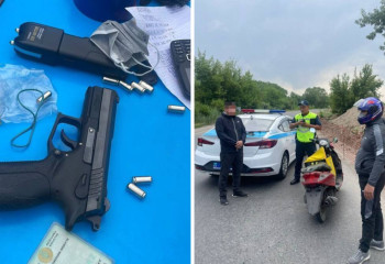 Алматыда курьерден ұрланған тапанша мен оқтар тәркіленді