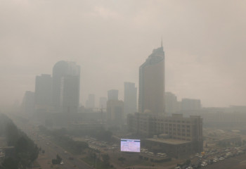 Astana covered in smog