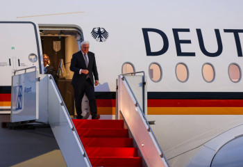 German President  arrives in Kazakhstan