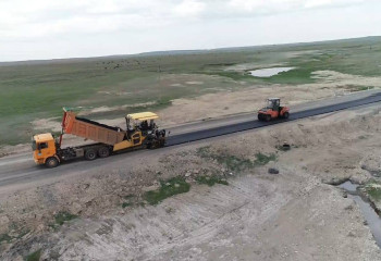 Дорогу до Баянаула ремонтируют в Карагандинской области