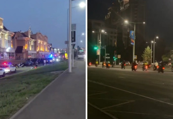 Курьеры-мопедисты популярной доставки вышли на митинг в Астане