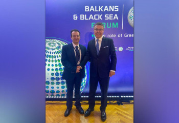 Trans-Caspian international transport route presented in Greece